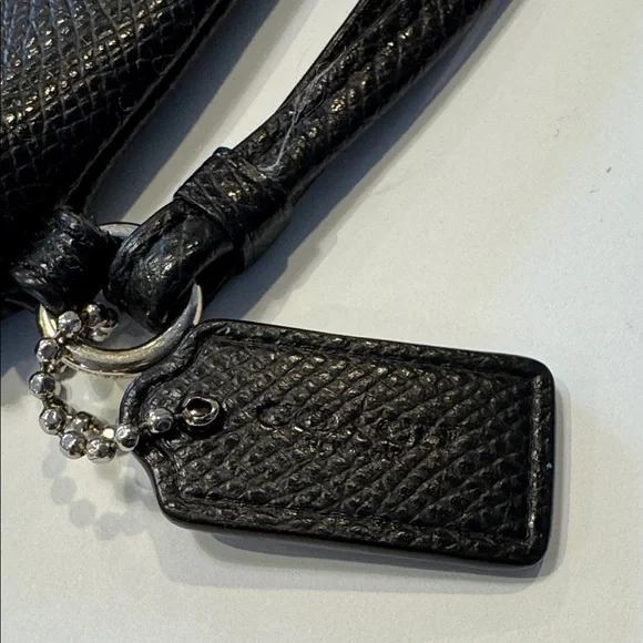 EUC Coach Midnight Black Wristlet with Gold Accents - Picture 3 of 10